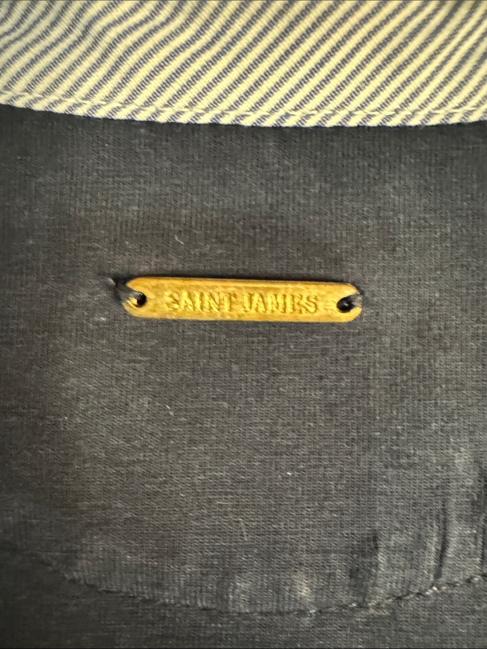 Saint James 1889 Dupuis Propiano Navy Polo Midi Dress with White Trim - Picture 12 of 12